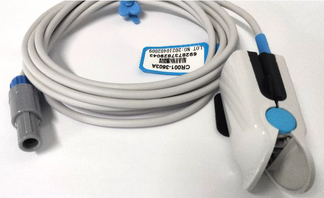 SENSOR DE SPO2 ADULTO CLIP, 3M, GOLDWAY UT4000A, UT4000B, UT4000F, UT4000ACS. (5 PINES)