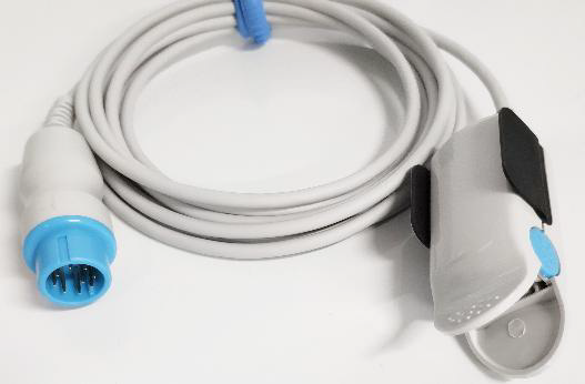 SENSOR DE SPO2 ADULTO CLIP, 3M, PARA ADVANCE PM-200M, BIOLIGHT A5, A8, Q SERIE, ETC. (BEFORE 2018) 9 PINES.