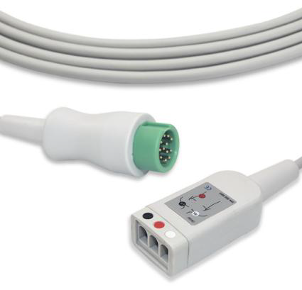 CABLE TRONCAL DE ECG DE 3 DERIVACIONES, AHA, PARA MONITOR PLARRE MODELO SV15, MINDRAY BENEVIEW T5/T8 12 PINES 1K RESISTENCIA. REFERENCIA ORIGINAL: 0010-30-42719