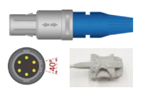 SENSOR DE SPO2 PEDIATRICO SILICON, 3M., MINDRAY PM600, PM6000 (NUEVO) PM7000, 6201, PM8000, PM9000, PM9000 EXPRESS, MEC100, MEC200, MEC1000, MEC1200, MEC2000, 809B, VS800 (6 PINES 40°)