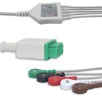 CABLE DE ECG DE 5 DERIVACIONES SNAP (BROCHE) GE-MARQUETTE Dash 2000/3000/4000, Dinamap PRO 1000,Eagle Systems, MAC-Lab,Solar 3000/8000/ 9500, Tram 100/200/300/400/ 500/600/ 800/Tram AR,Unity Systems