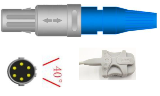 SENSOR DE SPO2 PEDIATRICO SUAVE EDAN M3 (NON OXIMAX) 6 PINES 40°