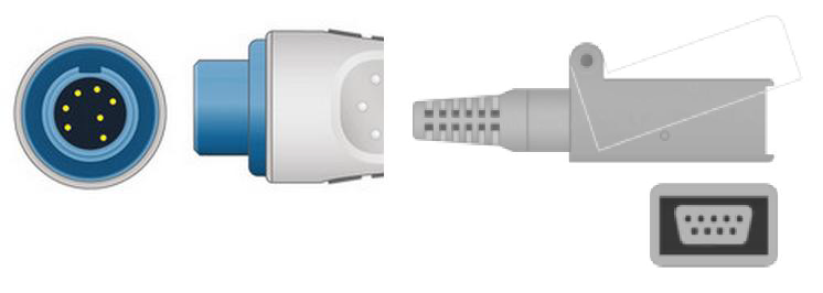 CABLE TRONCAL DE SPO2 MINDRAY (MODULO MINDRAY) PM-6800, BENEVIEW, T5, T6, T8, IPM SERIES REF. ORIGINAL: 0010-20-42710.  PLARRE MODELO SV15.